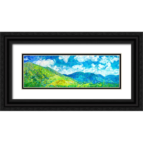 Emerald Moments Black Ornate Wood Framed Art Print with Double Matting by Budan, Mandy