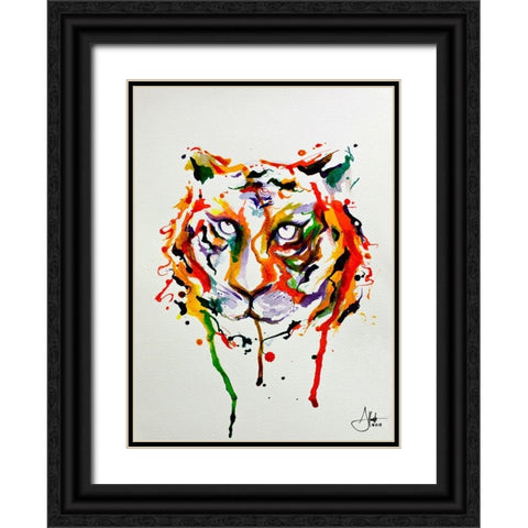 Demeter Black Ornate Wood Framed Art Print with Double Matting by Allante, Marc