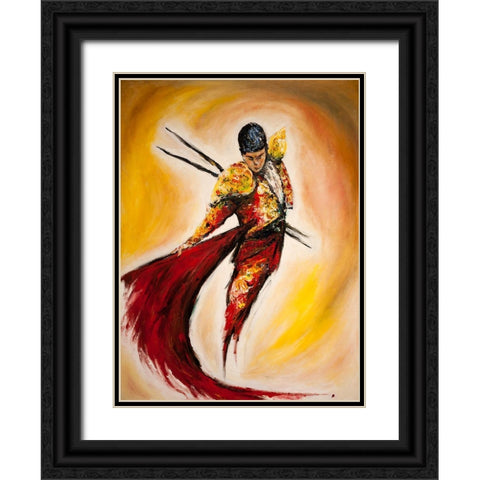 Matador Black Ornate Wood Framed Art Print with Double Matting by Allante, Marc