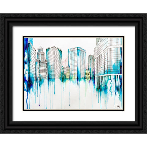Nightowl Black Ornate Wood Framed Art Print with Double Matting by Allante, Marc