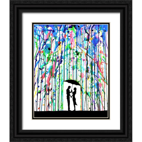 Pour Deux Black Ornate Wood Framed Art Print with Double Matting by Allante, Marc