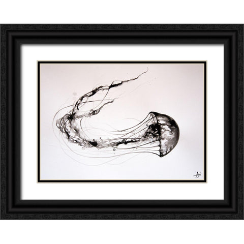 Thats No Moon Black Ornate Wood Framed Art Print with Double Matting by Allante, Marc