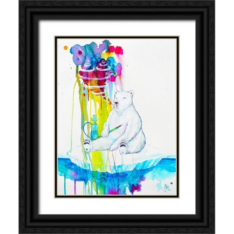 Mint Black Ornate Wood Framed Art Print with Double Matting by Allante, Marc