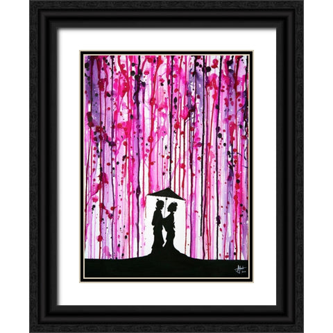 Wild Blossoms Black Ornate Wood Framed Art Print with Double Matting by Allante, Marc