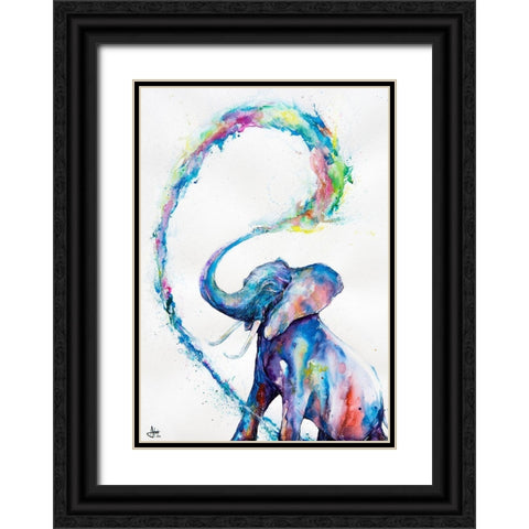 Veris Black Ornate Wood Framed Art Print with Double Matting by Allante, Marc