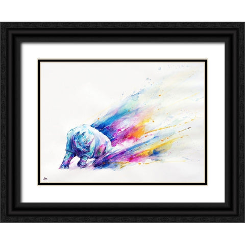 Ajax Black Ornate Wood Framed Art Print with Double Matting by Allante, Marc