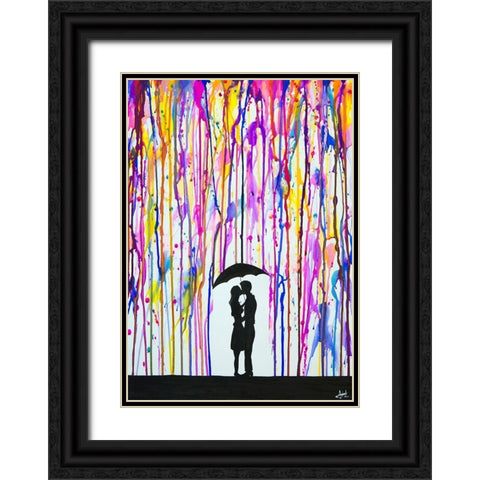 Lavender Black Ornate Wood Framed Art Print with Double Matting by Allante, Marc