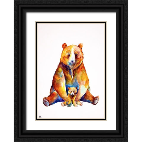 Bear Necessities Black Ornate Wood Framed Art Print with Double Matting by Allante, Marc