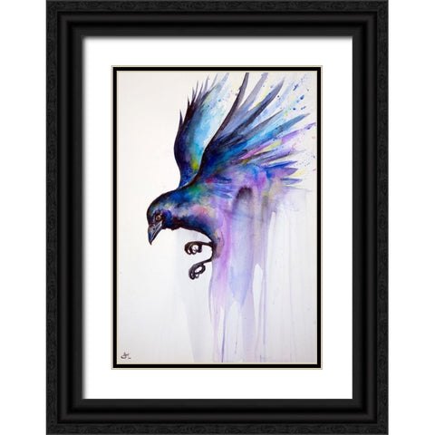 Nevermore Black Ornate Wood Framed Art Print with Double Matting by Allante, Marc