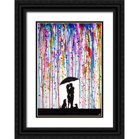 Entwined Black Ornate Wood Framed Art Print with Double Matting by Allante, Marc