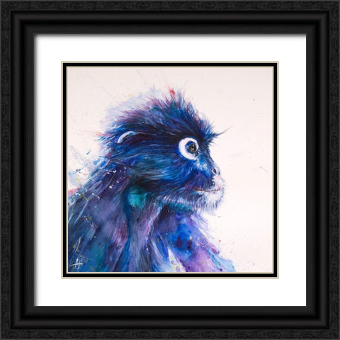 Monkey Business Black Ornate Wood Framed Art Print with Double Matting by Allante, Marc