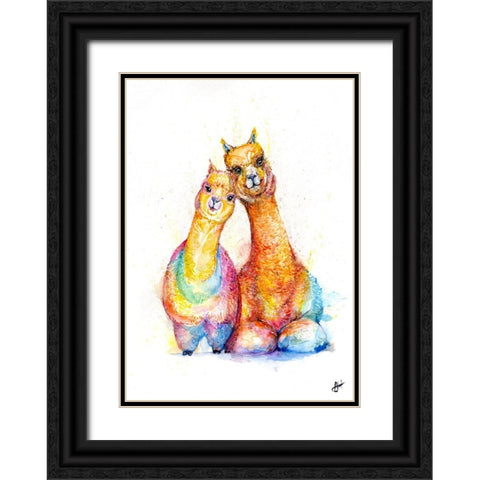 PackaAlpaca Black Ornate Wood Framed Art Print with Double Matting by Allante, Marc