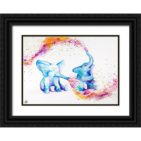 Sorella Black Ornate Wood Framed Art Print with Double Matting by Allante, Marc
