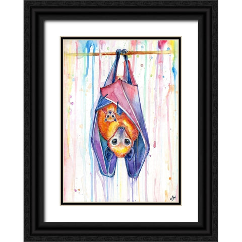 Buncha Bats Black Ornate Wood Framed Art Print with Double Matting by Allante, Marc
