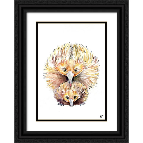Enigmatic Echidnas Black Ornate Wood Framed Art Print with Double Matting by Allante, Marc