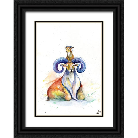 Uncanny Urial Black Ornate Wood Framed Art Print with Double Matting by Allante, Marc