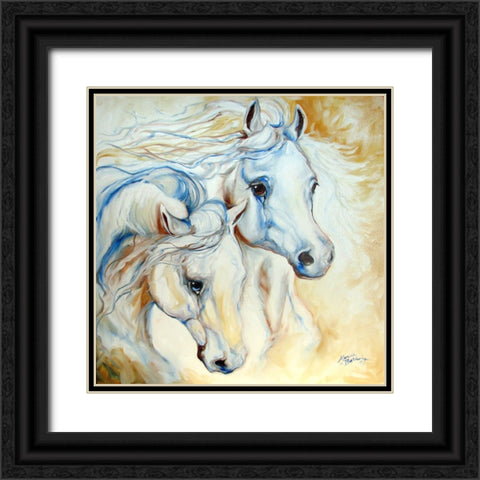 Arabian Eccense Black Ornate Wood Framed Art Print with Double Matting by Baldwin, Marcia