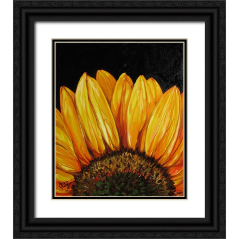 Sunflower Sunflower Black Ornate Wood Framed Art Print with Double Matting by Baldwin, Marcia