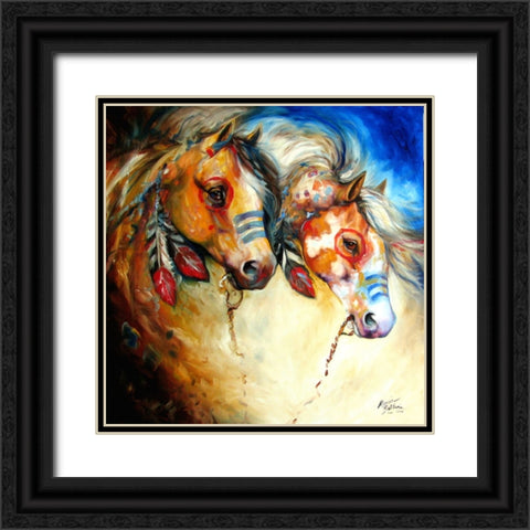 Warrior Spirits 2 Black Ornate Wood Framed Art Print with Double Matting by Baldwin, Marcia