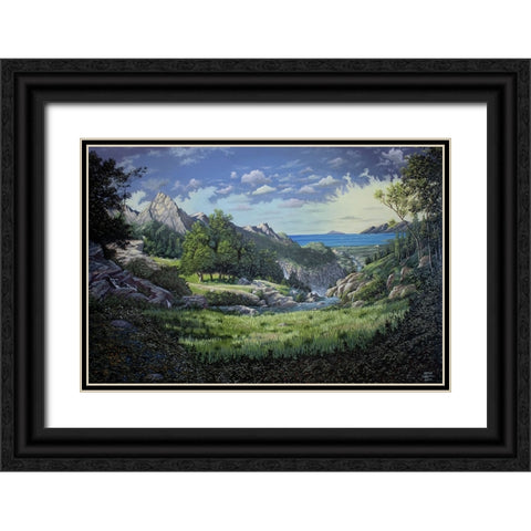 Epic Landscape Black Ornate Wood Framed Art Print with Double Matting by Harvill, Marc
