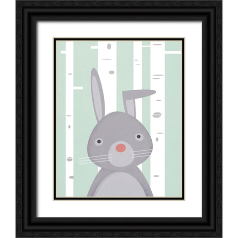 Bunny Black Ornate Wood Framed Art Print with Double Matting by Wickstrom, Martin