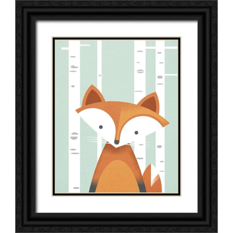 Fox Black Ornate Wood Framed Art Print with Double Matting by Wickstrom, Martin