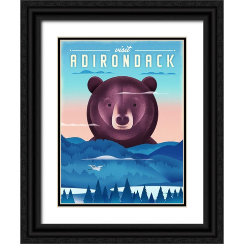 Adirondack Black Ornate Wood Framed Art Print with Double Matting by Wickstrom, Martin