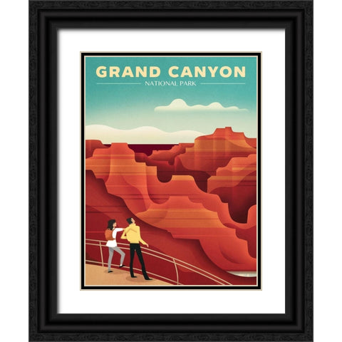 Grand Canyon Black Ornate Wood Framed Art Print with Double Matting by Wickstrom, Martin