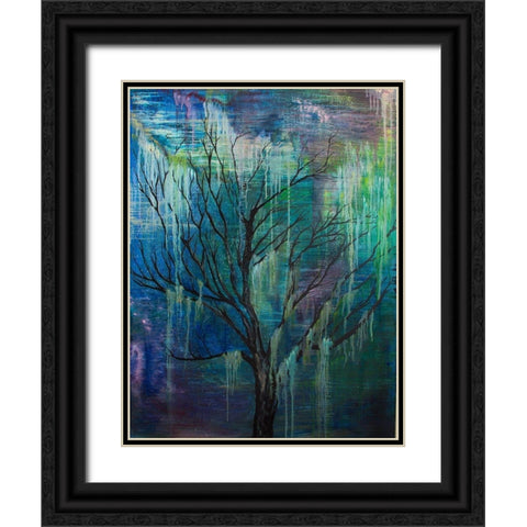 Enchanted Tree Black Ornate Wood Framed Art Print with Double Matting by Wickstrom, Martin