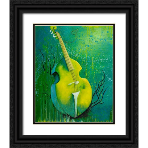 Sunken Dreams Cello Black Ornate Wood Framed Art Print with Double Matting by Wickstrom, Martin