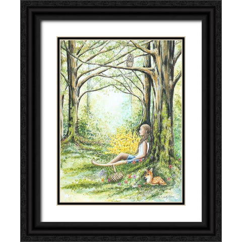 Forest Meditation Black Ornate Wood Framed Art Print with Double Matting by Wickstrom, Martin