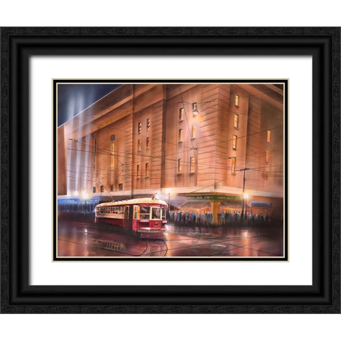 Mig and fish Black Ornate Wood Framed Art Print with Double Matting by Murray Henderson Fine Art