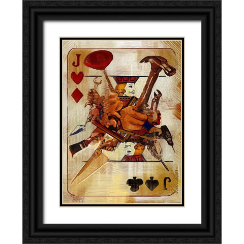 Jack Of All Trades Black Ornate Wood Framed Art Print with Double Matting by Murray Henderson Fine Art