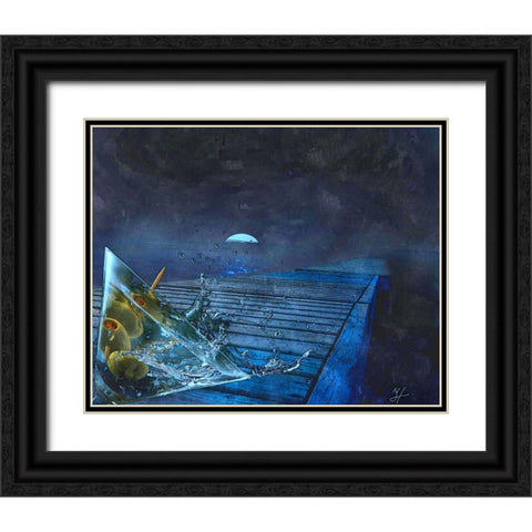 Docktini Black Ornate Wood Framed Art Print with Double Matting by Murray Henderson Fine Art