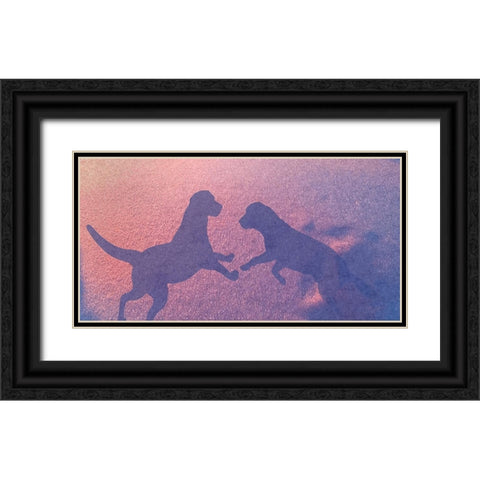 Lab Shadows Black Ornate Wood Framed Art Print with Double Matting by Murray Henderson Fine Art