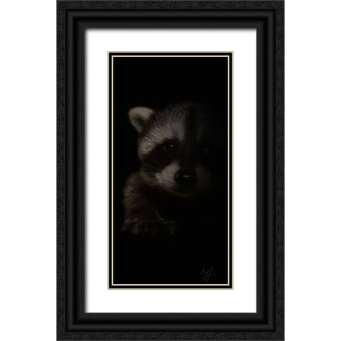 Bandit Black Ornate Wood Framed Art Print with Double Matting by Murray Henderson Fine Art