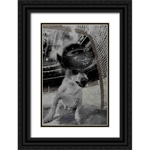 Goal Tender Black Ornate Wood Framed Art Print with Double Matting by Murray Henderson Fine Art