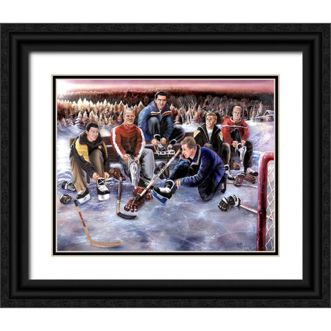 Greats Outdoors Black Ornate Wood Framed Art Print with Double Matting by Murray Henderson Fine Art