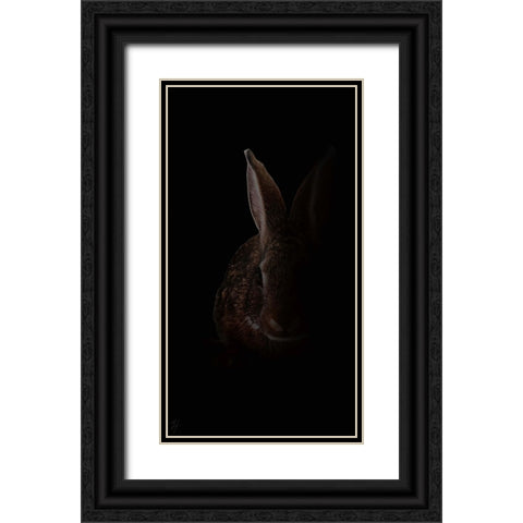 Wabbit Black Ornate Wood Framed Art Print with Double Matting by Murray Henderson Fine Art