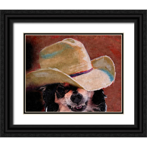 What Chawawa Lookin At Black Ornate Wood Framed Art Print with Double Matting by Murray Henderson Fine Art