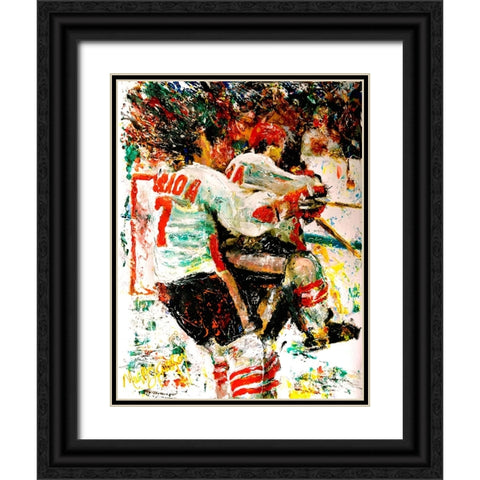 The Goal 72 1 Black Ornate Wood Framed Art Print with Double Matting by Murray Henderson Fine Art