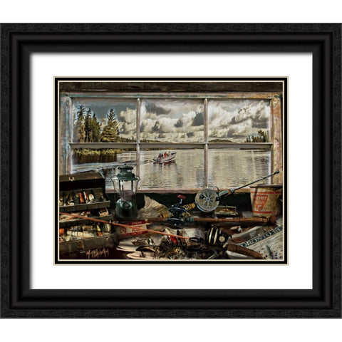 Untitled_Artwork Black Ornate Wood Framed Art Print with Double Matting by Murray Henderson Fine Art
