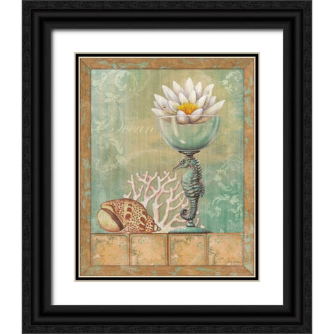 Ocean Escape I Black Ornate Wood Framed Art Print with Double Matting by Zaccheo, John