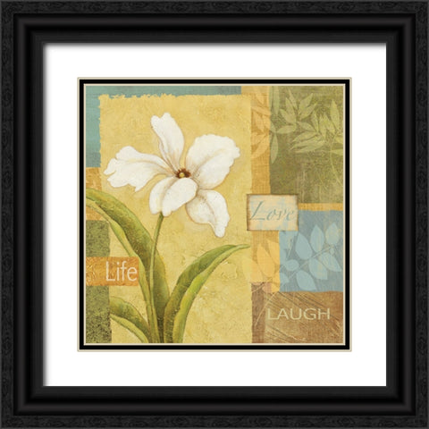 Words Of Gold I Black Ornate Wood Framed Art Print with Double Matting by Zaccheo, John