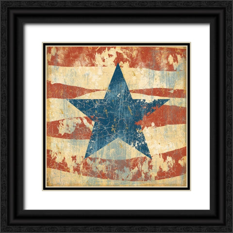 Old Glory I Black Ornate Wood Framed Art Print with Double Matting by Zaccheo, John