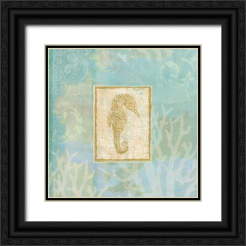 Seahorse I Black Ornate Wood Framed Art Print with Double Matting by Zaccheo, John