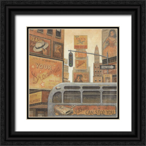 Urban Thoughts II Black Ornate Wood Framed Art Print with Double Matting by Zaccheo, John
