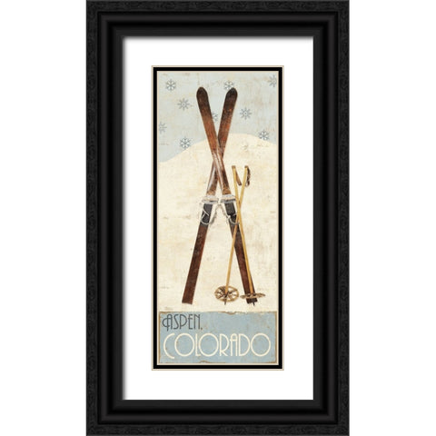 Ski Aspen I Black Ornate Wood Framed Art Print with Double Matting by Sparx Studio