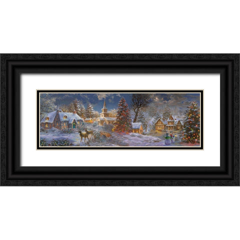 Stillness of Christmas Black Ornate Wood Framed Art Print with Double Matting by Boehme, Nicky