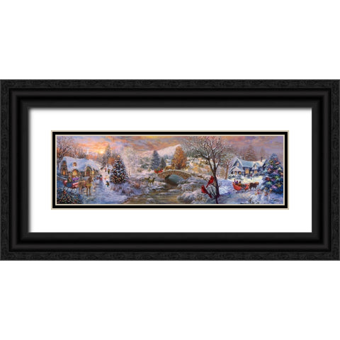 To Grandmaâ€™s House We Go Black Ornate Wood Framed Art Print with Double Matting by Boehme, Nicky